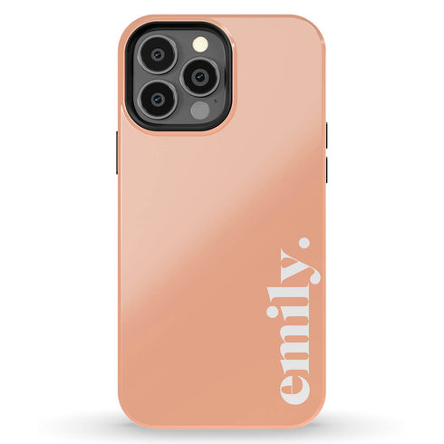 Elegant Solid Custom Serif Name iPhone Case